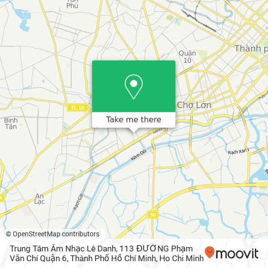 Trung Tâm Âm Nhạc Lê Danh, 113 ĐƯỜNG Phạm Văn Chí Quận 6, Thành Phố Hồ Chí Minh map