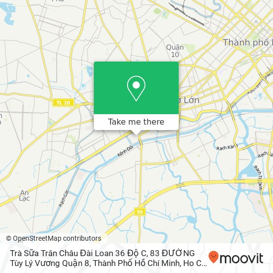 Trà Sữa Trân Châu Đài Loan 36 Độ C, 83 ĐƯỜNG Tùy Lý Vương Quận 8, Thành Phố Hồ Chí Minh map