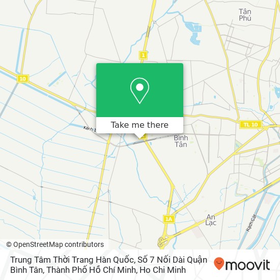 Trung Tâm Thời Trang Hàn Quốc, Số 7 Nối Dài Quận Bình Tân, Thành Phố Hồ Chí Minh map