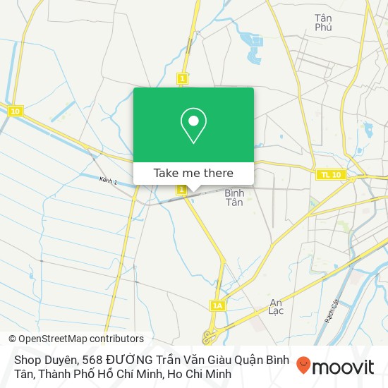 Shop Duyên, 568 ĐƯỜNG Trần Văn Giàu Quận Bình Tân, Thành Phố Hồ Chí Minh map