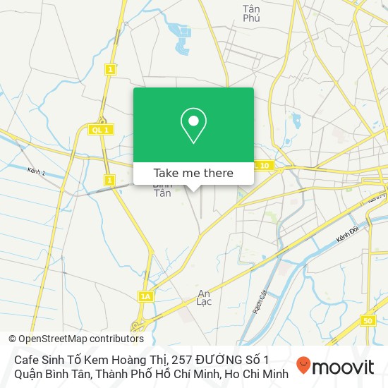 Cafe Sinh Tố Kem Hoàng Thị, 257 ĐƯỜNG Số 1 Quận Bình Tân, Thành Phố Hồ Chí Minh map