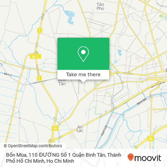 Bốn Mùa, 110 ĐƯỜNG Số 1 Quận Bình Tân, Thành Phố Hồ Chí Minh map