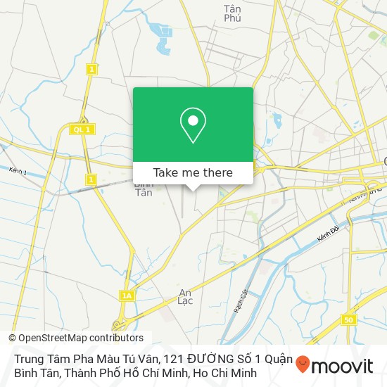 Trung Tâm Pha Màu Tú Vân, 121 ĐƯỜNG Số 1 Quận Bình Tân, Thành Phố Hồ Chí Minh map