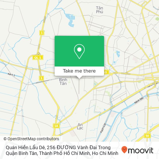 Quán Hiền Lẩu Dê, 256 ĐƯỜNG Vành Đai Trong Quận Bình Tân, Thành Phố Hồ Chí Minh map