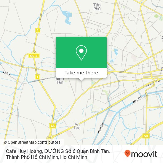Cafe Huy Hoàng, ĐƯỜNG Số 6 Quận Bình Tân, Thành Phố Hồ Chí Minh map