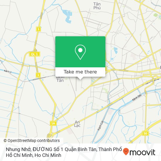Nhung Nhớ, ĐƯỜNG Số 1 Quận Bình Tân, Thành Phố Hồ Chí Minh map
