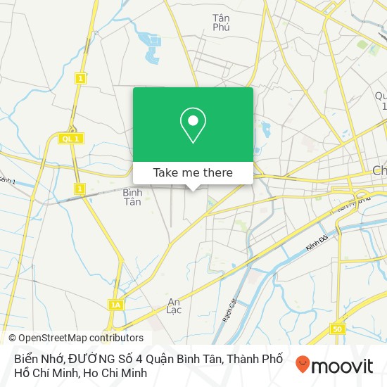 Biển Nhớ, ĐƯỜNG Số 4 Quận Bình Tân, Thành Phố Hồ Chí Minh map