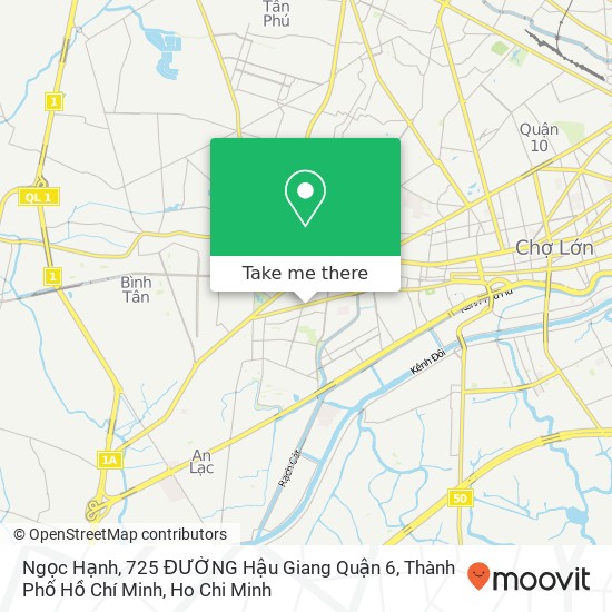 Ngọc Hạnh, 725 ĐƯỜNG Hậu Giang Quận 6, Thành Phố Hồ Chí Minh map