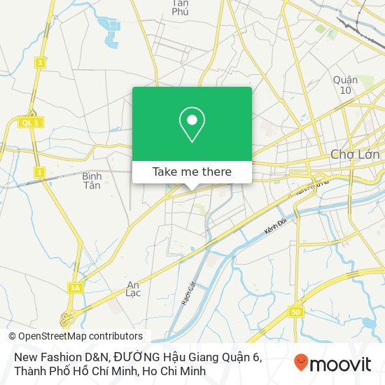 New Fashion D&N, ĐƯỜNG Hậu Giang Quận 6, Thành Phố Hồ Chí Minh map