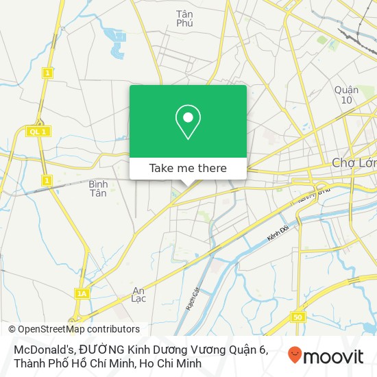 McDonald's, ĐƯỜNG Kinh Dương Vương Quận 6, Thành Phố Hồ Chí Minh map