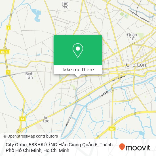 City Optic, 588 ĐƯỜNG Hậu Giang Quận 6, Thành Phố Hồ Chí Minh map