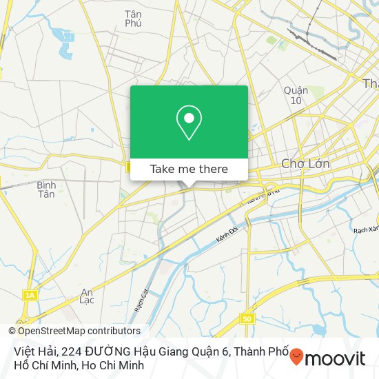 Việt Hải, 224 ĐƯỜNG Hậu Giang Quận 6, Thành Phố Hồ Chí Minh map