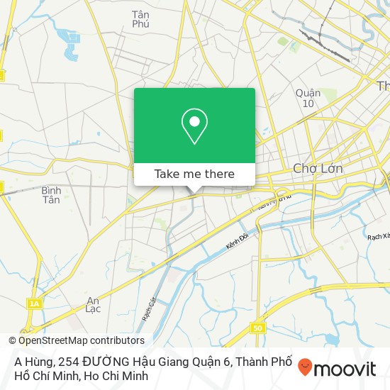 A Hùng, 254 ĐƯỜNG Hậu Giang Quận 6, Thành Phố Hồ Chí Minh map