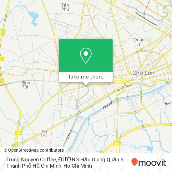 Trung Nguyen Coffee, ĐƯỜNG Hậu Giang Quận 6, Thành Phố Hồ Chí Minh map