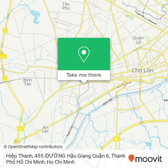 Hiệp Thành, 455 ĐƯỜNG Hậu Giang Quận 6, Thành Phố Hồ Chí Minh map