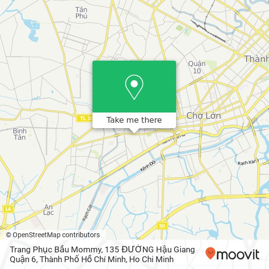 Trang Phục Bầu Mommy, 135 ĐƯỜNG Hậu Giang Quận 6, Thành Phố Hồ Chí Minh map