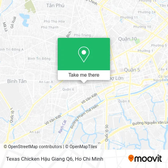 Texas Chicken Hậu Giang Q6 map