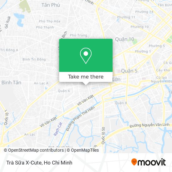 Trà Sữa X-Cute map