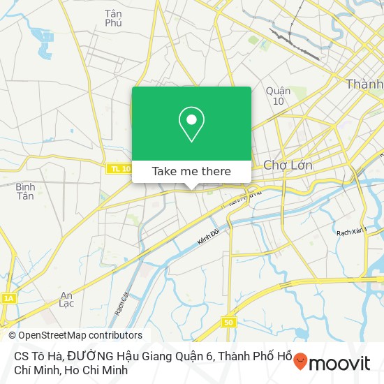 CS Tô Hà, ĐƯỜNG Hậu Giang Quận 6, Thành Phố Hồ Chí Minh map