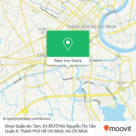 Shop Quần Áo Tâm, 83 ĐƯỜNG Nguyễn Thị Tần Quận 8, Thành Phố Hồ Chí Minh map