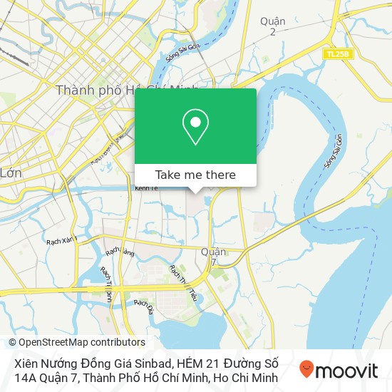 Xiên Nướng Đồng Giá Sinbad, HẺM 21 Đường Số 14A Quận 7, Thành Phố Hồ Chí Minh map