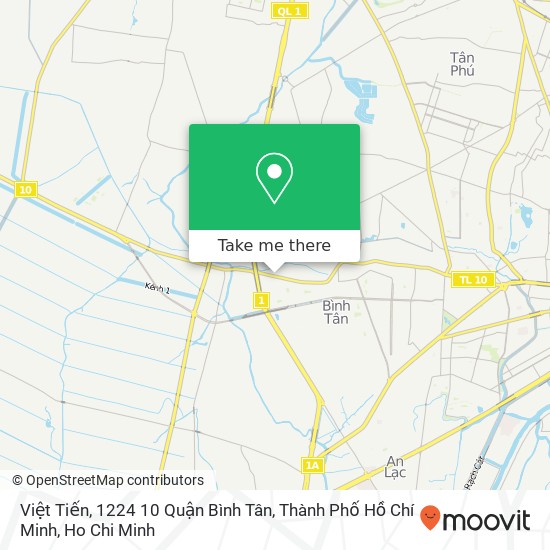 Việt Tiến, 1224 10 Quận Bình Tân, Thành Phố Hồ Chí Minh map