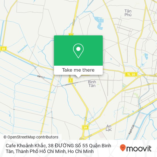 Cafe Khoảnh Khắc, 38 ĐƯỜNG Số 55 Quận Bình Tân, Thành Phố Hồ Chí Minh map