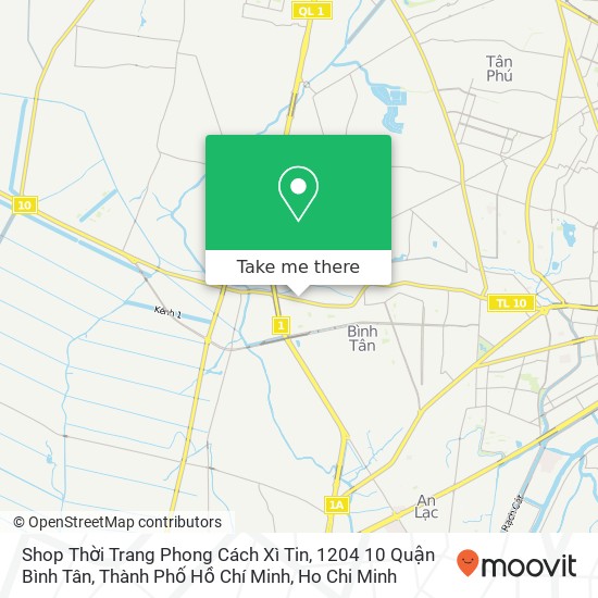 Shop Thời Trang Phong Cách Xì Tin, 1204 10 Quận Bình Tân, Thành Phố Hồ Chí Minh map