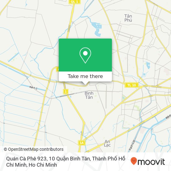 Quán Cà Phê 923, 10 Quận Bình Tân, Thành Phố Hồ Chí Minh map