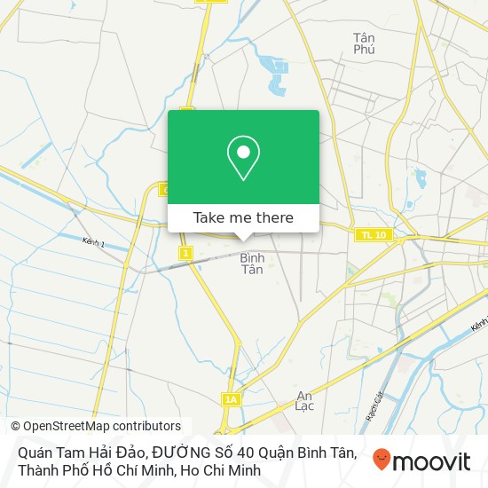 Quán Tam Hải Đảo, ĐƯỜNG Số 40 Quận Bình Tân, Thành Phố Hồ Chí Minh map