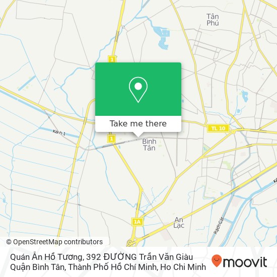 Quán Ăn Hồ Tương, 392 ĐƯỜNG Trần Văn Giàu Quận Bình Tân, Thành Phố Hồ Chí Minh map