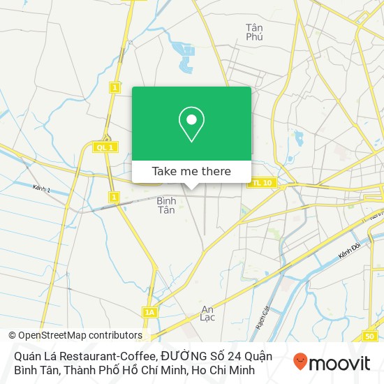 Quán Lá Restaurant-Coffee, ĐƯỜNG Số 24 Quận Bình Tân, Thành Phố Hồ Chí Minh map