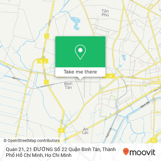 Quán 21, 21 ĐƯỜNG Số 22 Quận Bình Tân, Thành Phố Hồ Chí Minh map