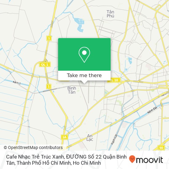 Cafe Nhạc Trẻ Trúc Xanh, ĐƯỜNG Số 22 Quận Bình Tân, Thành Phố Hồ Chí Minh map