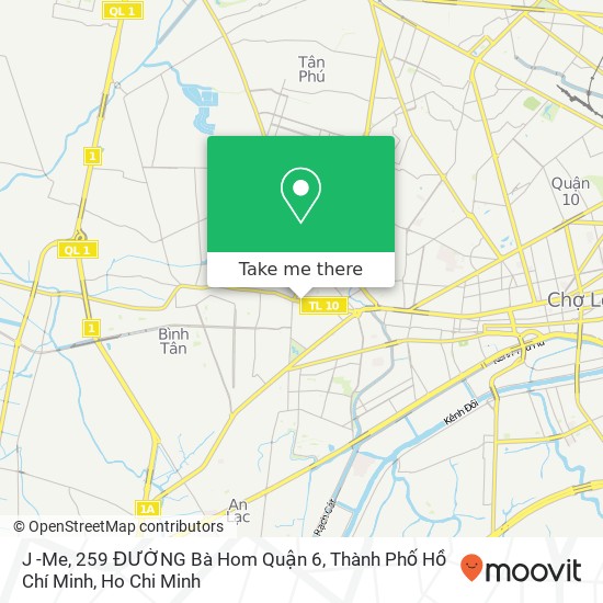 J -Me, 259 ĐƯỜNG Bà Hom Quận 6, Thành Phố Hồ Chí Minh map