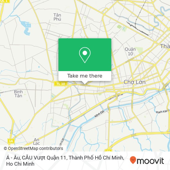 Á - Âu, CẦU Vượt Quận 11, Thành Phố Hồ Chí Minh map
