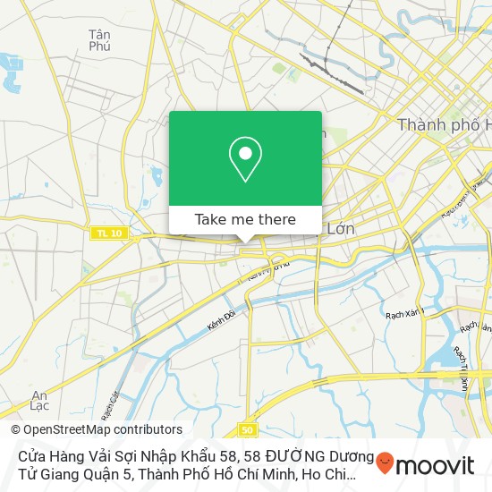 Cửa Hàng Vải Sợi Nhập Khẩu 58, 58 ĐƯỜNG Dương Tử Giang Quận 5, Thành Phố Hồ Chí Minh map