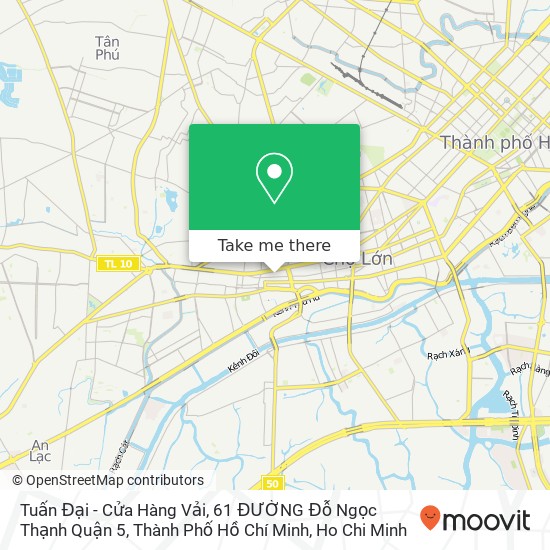 Tuấn Đại - Cửa Hàng Vải, 61 ĐƯỜNG Đỗ Ngọc Thạnh Quận 5, Thành Phố Hồ Chí Minh map