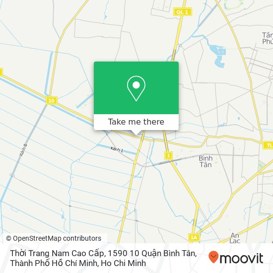 Thời Trang Nam Cao Cấp, 1590 10 Quận Bình Tân, Thành Phố Hồ Chí Minh map