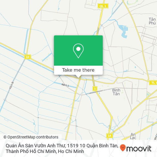 Quán Ăn Sân Vườn Anh Thư, 1519 10 Quận Bình Tân, Thành Phố Hồ Chí Minh map