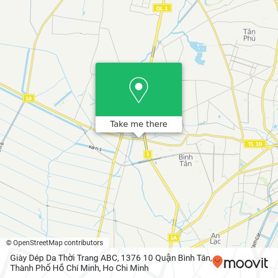 Giày Dép Da Thời Trang ABC, 1376 10 Quận Bình Tân, Thành Phố Hồ Chí Minh map