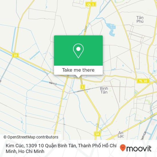 Kim Cúc, 1309 10 Quận Bình Tân, Thành Phố Hồ Chí Minh map