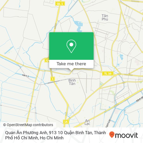 Quán Ăn Phương Anh, 913 10 Quận Bình Tân, Thành Phố Hồ Chí Minh map