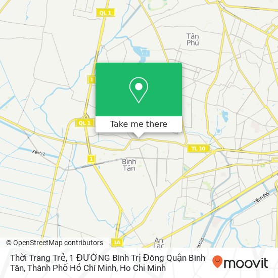 Thời Trang Trẻ, 1 ĐƯỜNG Bình Trị Đông Quận Bình Tân, Thành Phố Hồ Chí Minh map