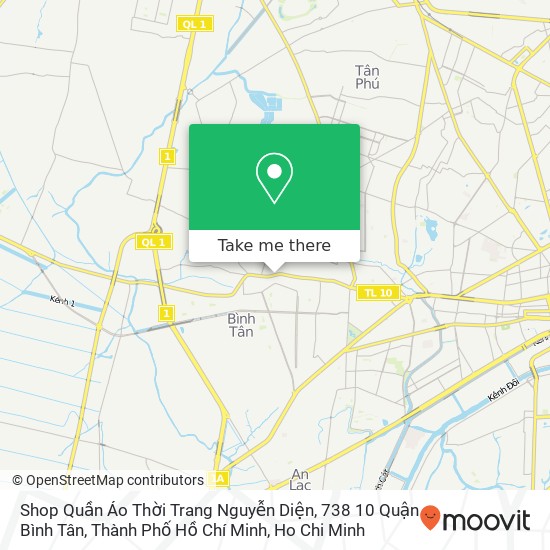 Shop Quần Áo Thời Trang Nguyễn Diện, 738 10 Quận Bình Tân, Thành Phố Hồ Chí Minh map