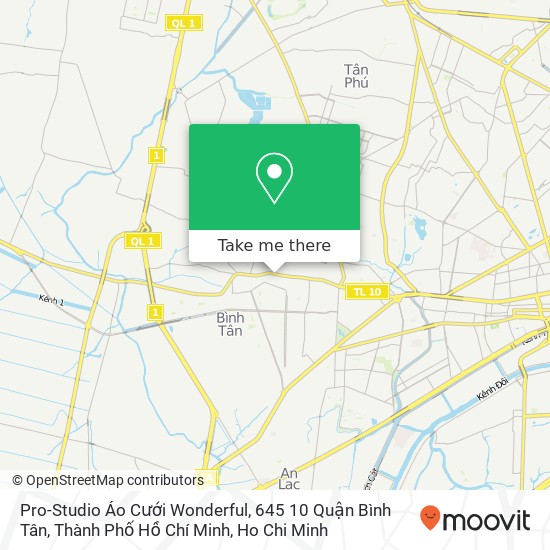 Pro-Studio Áo Cưới Wonderful, 645 10 Quận Bình Tân, Thành Phố Hồ Chí Minh map