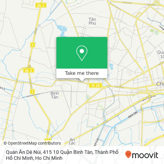 Quán Ăn Dê Núi, 415 10 Quận Bình Tân, Thành Phố Hồ Chí Minh map