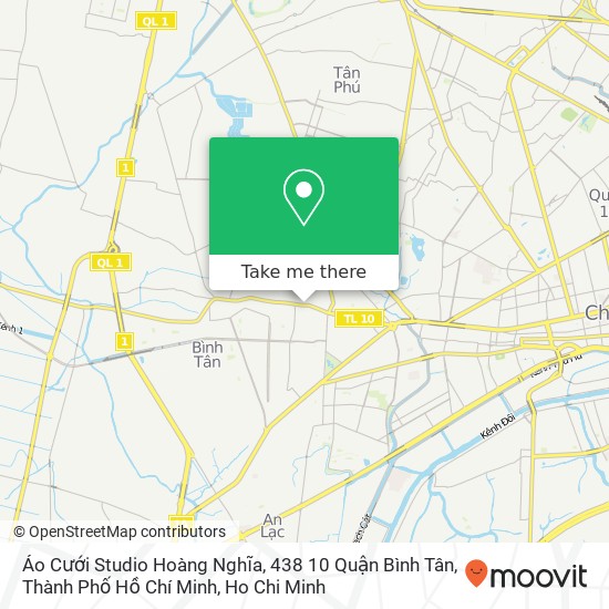 Áo Cưới Studio Hoàng Nghĩa, 438 10 Quận Bình Tân, Thành Phố Hồ Chí Minh map