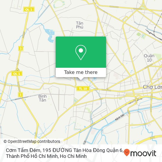 Cơm Tấm Đêm, 195 ĐƯỜNG Tân Hòa Đông Quận 6, Thành Phố Hồ Chí Minh map