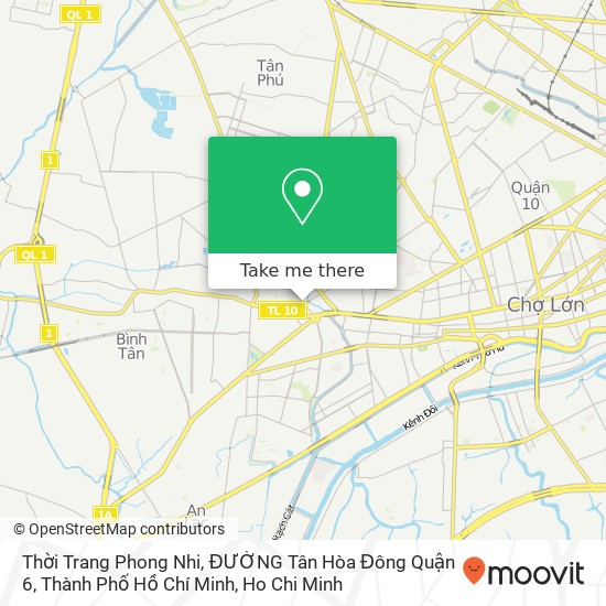 Thời Trang Phong Nhi, ĐƯỜNG Tân Hòa Đông Quận 6, Thành Phố Hồ Chí Minh map